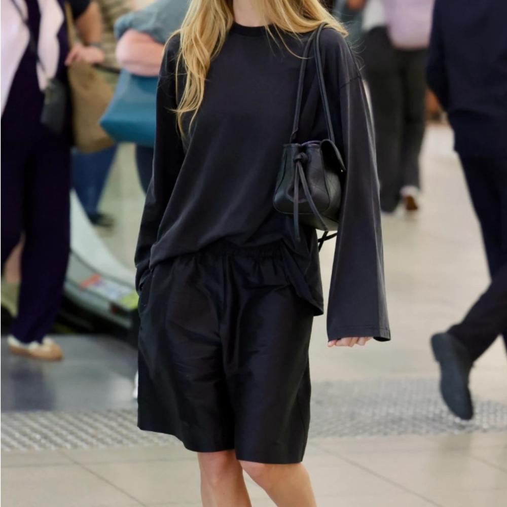 Recreate the Margot Robbie Look - Vintage Black Linen Shorts